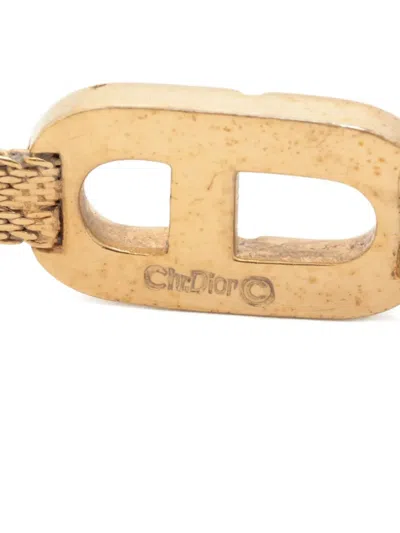 Pre-owned Dior 1970-1980s Logo Bracelet In Gold