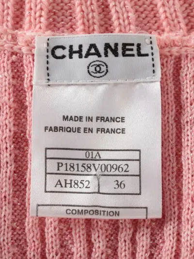 Pre-owned Chanel 2001 Cc-logo Sweater In Pink