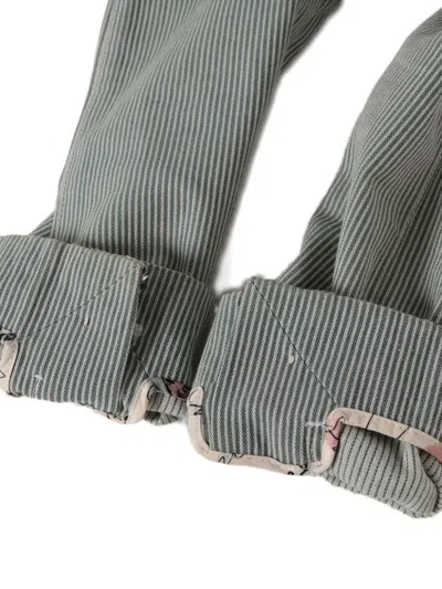 Pre-owned Chanel 2006 Striped-pattern Jacket In Green