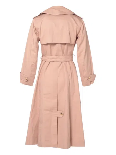 Pre-owned Celine 1980-1990 Belted Trench Coat In Pink
