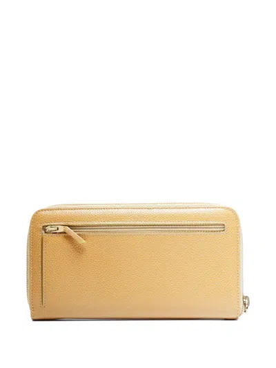 Pre-owned Chanel 2004-2005 Cc Mark Round Zip Wallet In Neutral