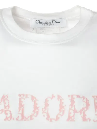 Pre-owned Dior 2002 Logo-print Top In White