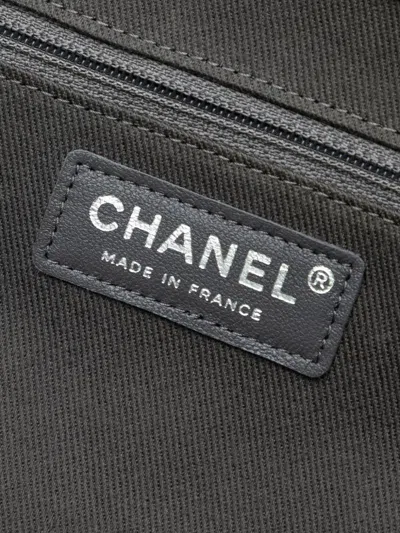 Pre-owned Chanel 2014-2015 Large Cc Quilted Caviar Cc Clutch Bag In Black