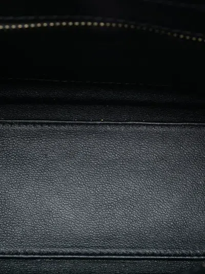 Pre-owned Celine 2013 Nano Tricolor Leather Luggage Tote Satchel In Brown