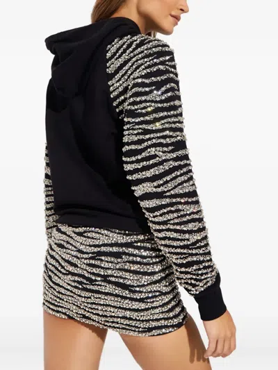 Retroféte Isa Sequinned Hoodie In Black