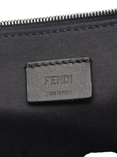 Pre-owned Fendi 2000-2010 Medium Jacquard Ff Shopping Bag Tote Bag In Blue