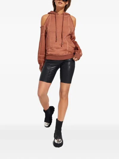 Retroféte Washed Terry Hoodie In Brown