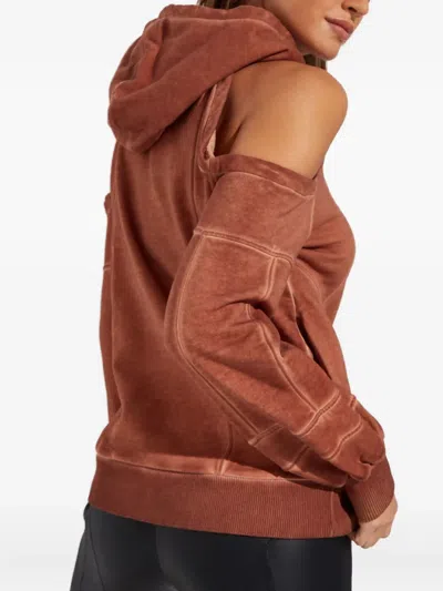Retroféte Washed Terry Hoodie In Brown
