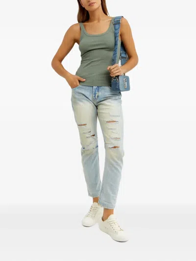 One Teaspoon Distressed Five-pocket Jeans In Blue