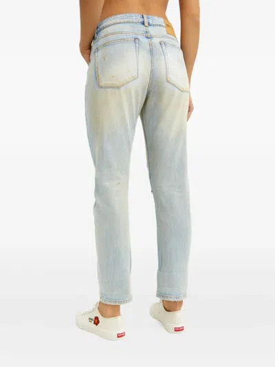 One Teaspoon Distressed Five-pocket Jeans In Blue