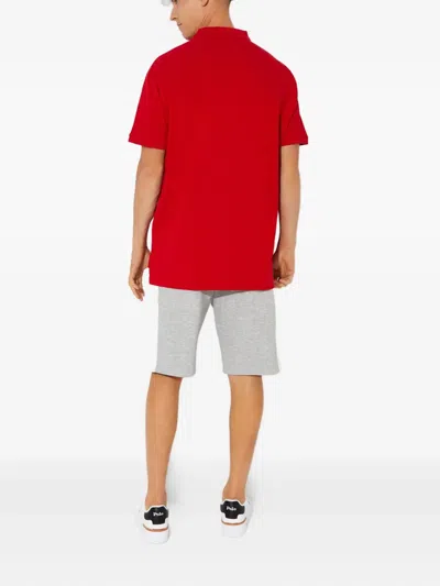 Polo Ralph Lauren Logo-lettering Polo Shirt In Red