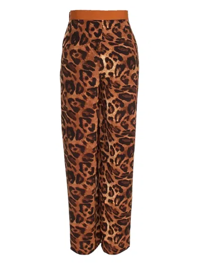 Mystique Leopard-print Slit Trousers In Animal Print