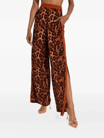Mystique Leopard-print Slit Trousers In Animal Print