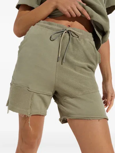 Ser.o.ya Dax Drawstring Frayed Shorts In Green