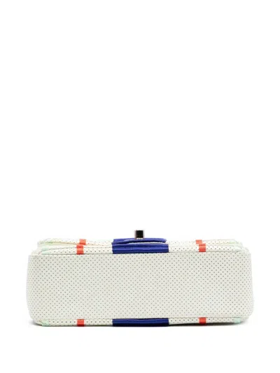 Pre-owned Chanel 2019 New Mini Rectangular Classic Perforated Lambskin Single Flap Crossbody Bag