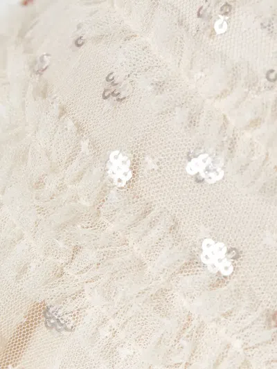 Needle & Thread Vivian Sequin Ruffled Dress In White