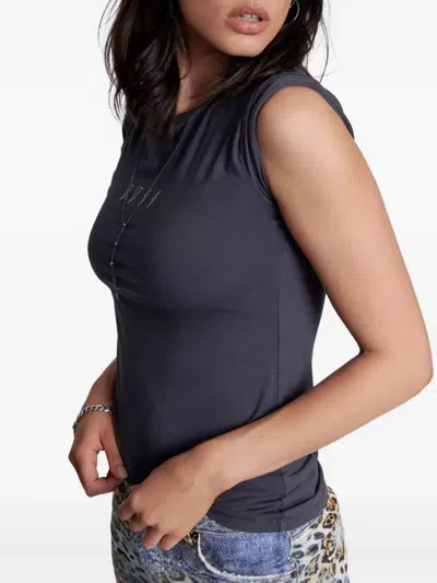 One Teaspoon Lightning-print T-shirt In Blue