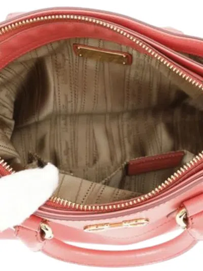 Pre-owned Ferragamo 2010-2025 Small Leather Gancini Beky Satchel In Pink