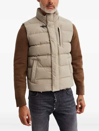 Fay Three-pocket Gilet In Neutral