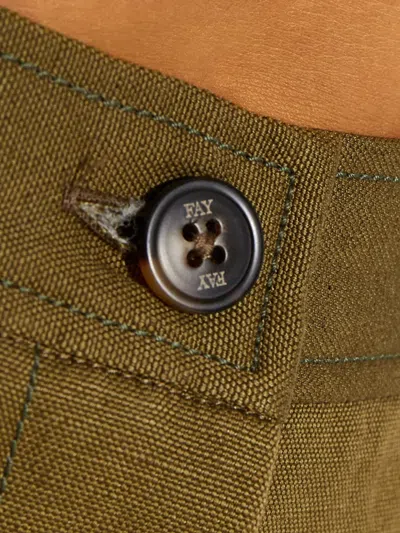 Fay Cropped Trousers In Green