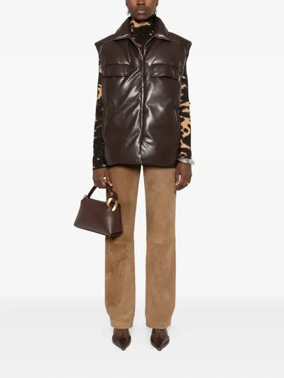 Nanushka Padded Pocket Gillet In Brown