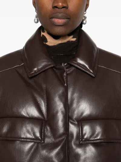 Nanushka Padded Pocket Gillet In Brown