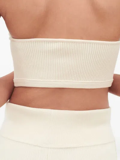 Wardrobe.nyc Ribbed Halterneck Top In Neutral