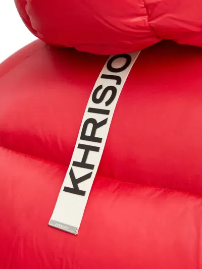 Khrisjoy Hooded Zip Puffer Jacket In Red