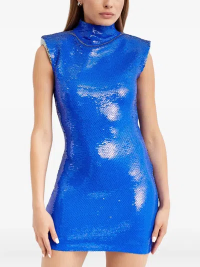 Nué Sequin Mini Dress In Blue