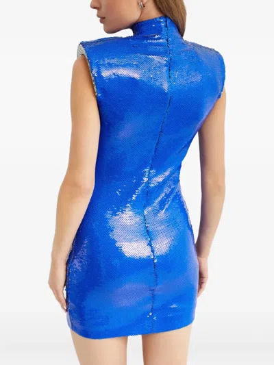 Nué Sequin Mini Dress In Blue