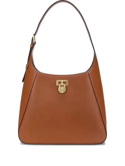 Ralph Lauren Large Tanner Shoulder Bag In Brown