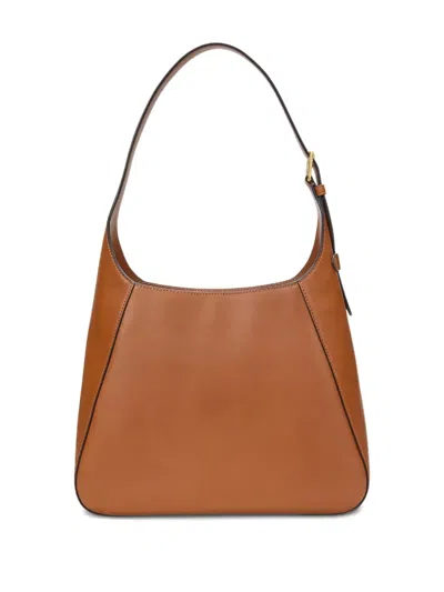 Ralph Lauren Large Tanner Shoulder Bag In Brown