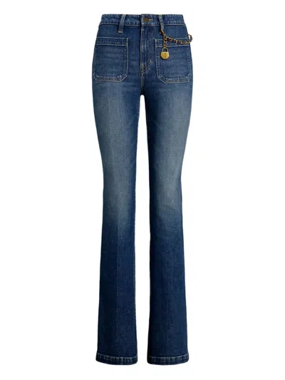Ralph Lauren Padlock-detailed Jeans In Blue