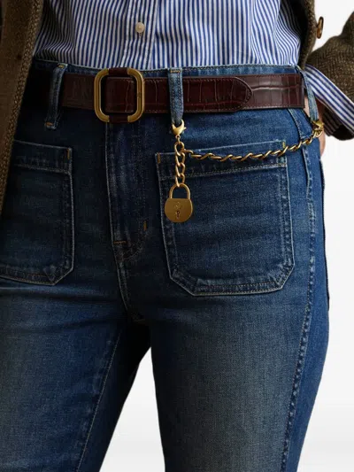 Ralph Lauren Padlock-detailed Jeans In Blue