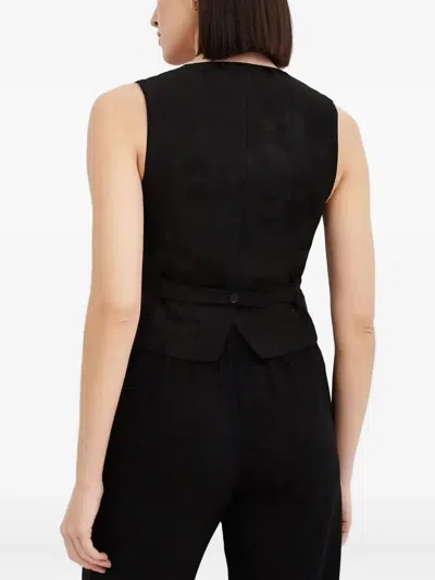 P.a.r.o.s.h Button V-neck Waistcoat In Black