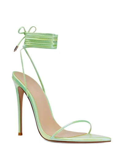 Femme La 120mm Luce Minimale Tie-ankle Sandals In Green