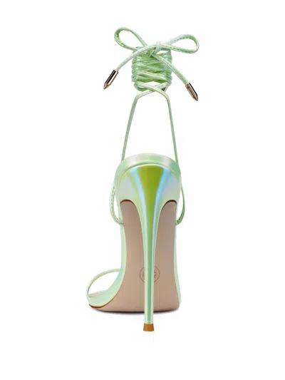 Femme La 120mm Luce Minimale Tie-ankle Sandals In Green