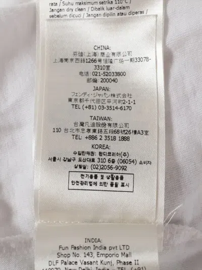 Pre-owned Fendi 2022 Logo-embroidered T-shirt In White