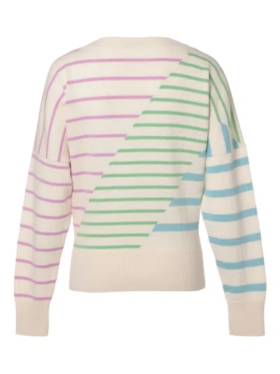 Pre-owned Chanel 2020 Striped Cc Sweater In Neutral