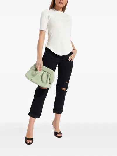 Free People Ruffled Short-sleeve T-shirt In Neutral