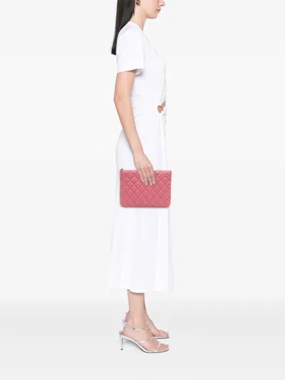 Pre-owned Chanel 2012-2013 Small Quilted Caviar O Case Clutch Bag In Pink