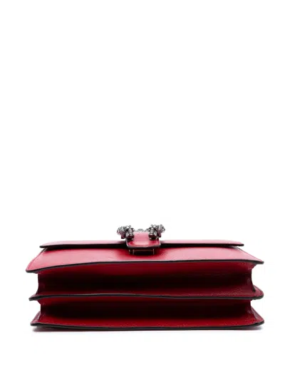 Pre-owned Gucci 2016-2025 Medium Bamboo Dionysus Web Satchel In Red