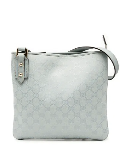 Pre-owned Gucci 2000-2015 Gg Canvas Crossbody Bag In Blue