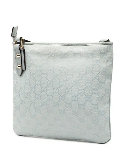 Pre-owned Gucci 2000-2015 Gg Canvas Crossbody Bag In Blue