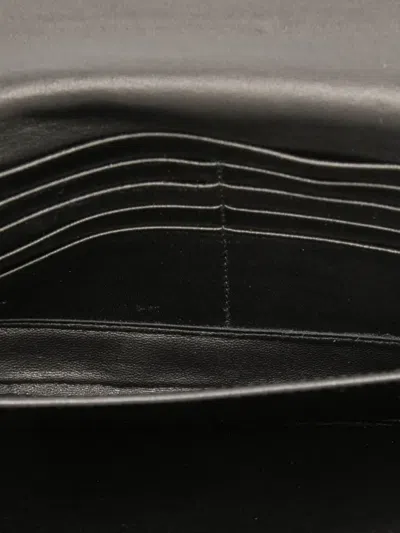 Pre-owned Miu Miu 2010-2025 Matelasse Nappa Leather Clutch Bag In Black