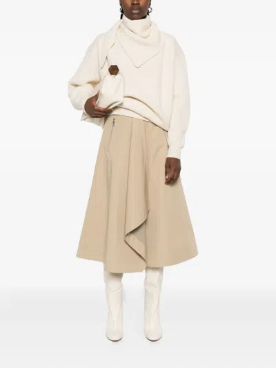 Nanushka Turtleneck Foldback-detail Sweater In Neutral