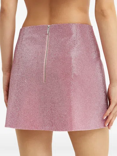 Nué Camille Crystal-embellished Mini Skirt In Pink