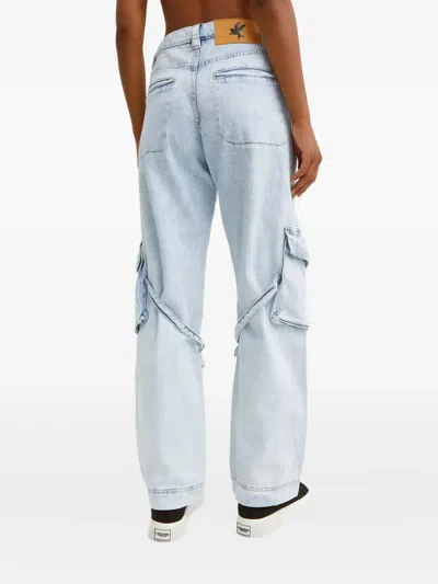 One Teaspoon Cargo-pocket Jeans In Blue
