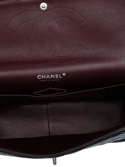 Pre-owned Chanel 2011 Jumbo Classic Caviar Double Flap Shoulder Bag In Black