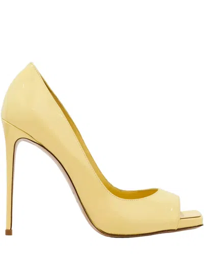 Le Silla Patent Stiletto Pumps In Yellow